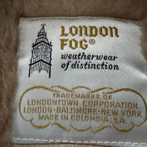 Men London Fog Beige Jacket With Removable Lining Size 46 Regular EUC - Picture 6 of 7